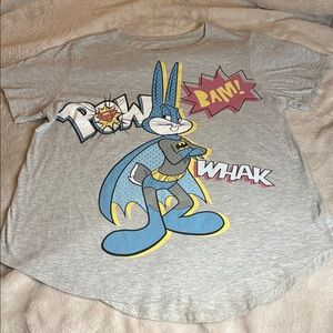 POW BAM WHAK Gray Graphic Women's Top